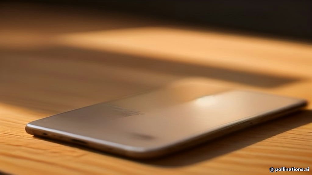 Smartphone displaying a security login prompt on a clean desk