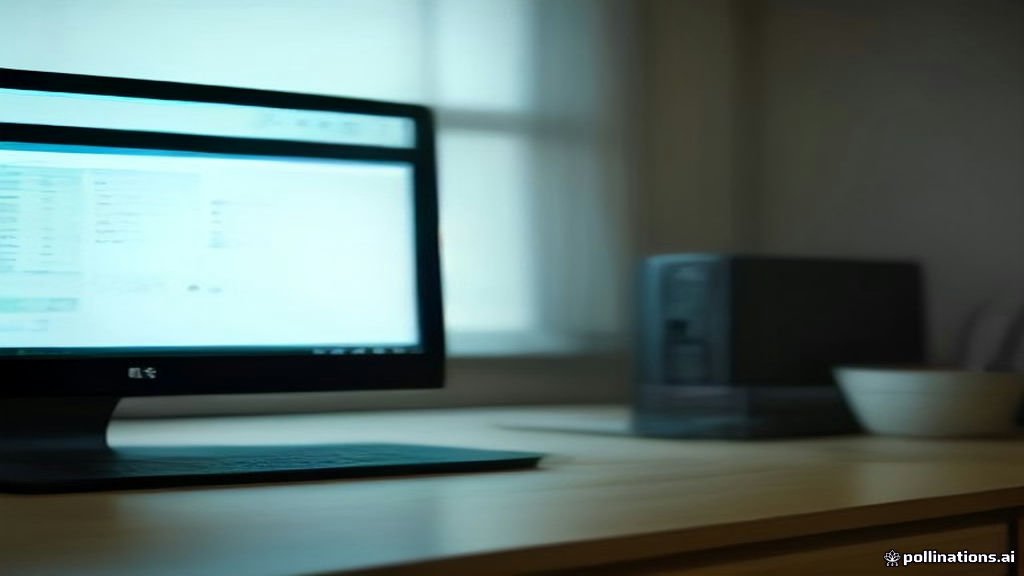 Windows PC showing network settings on screen