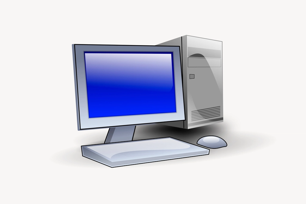 Interior of a desktop computer showing internal components and wiring.