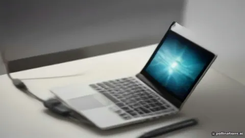 هاتف ذكي متصل بحاسوب محمول عبر كابل بيانات