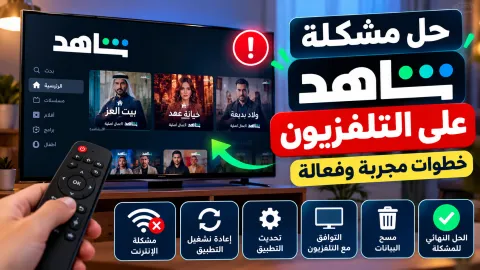 شاشة تلفزيون ذكية يعرض عليها واجهة تطبيق لتشغيل الفيديو في غرفة معيشة الحديثة