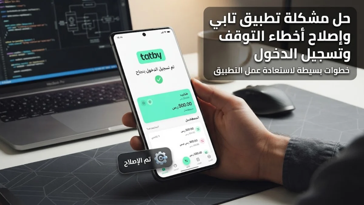 حل مشكلة تطبيق تابي وإصلاح أخطاء التوقف وتسجيل الدخول
