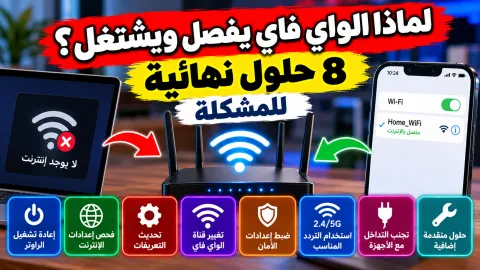 جهاز راوتر لاسلكي حديث يوضح إشارات الاتصال بالإنترنت