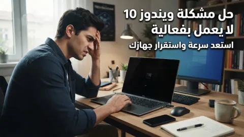 حل مشكلة ويندوز 10 لا يعمل بفعالية