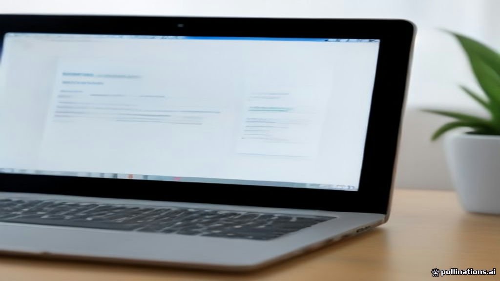 Laptop displaying Windows update settings