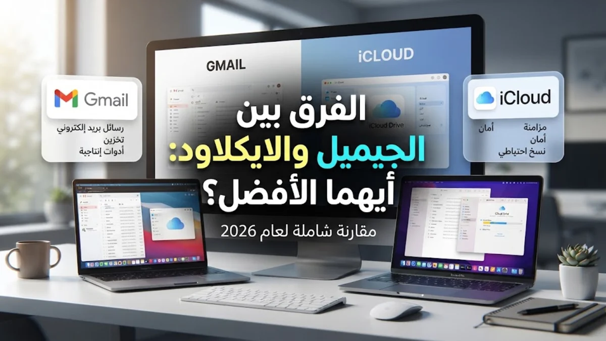الفرق بين الجيميل والايكلاود: أيهما الأفضل لك في 2026؟
