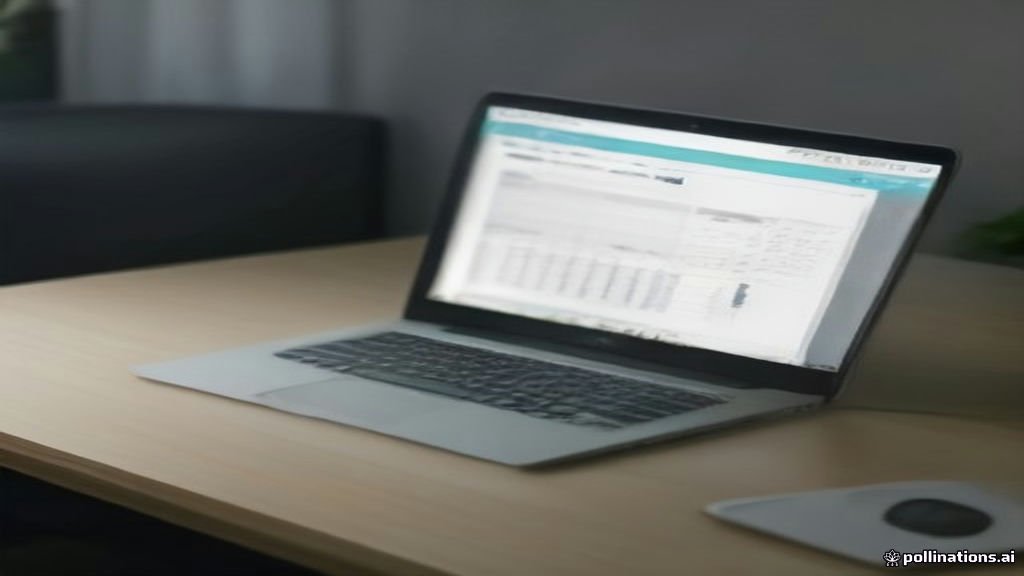 A laptop and smartphone displaying Google Sheets dark mode in a modern office setup