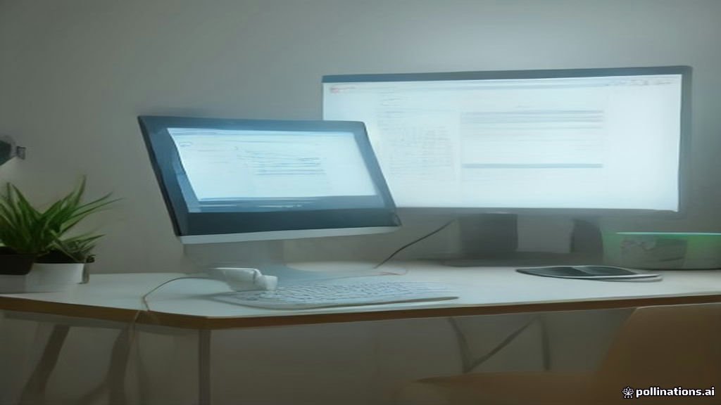 Laptop displaying a spreadsheet on a desk