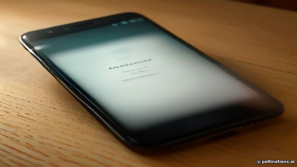 Smartphone displaying messaging security settings