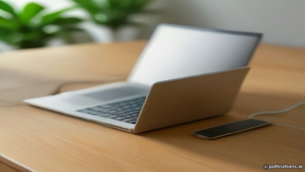 Laptop and smartphone displaying online security settings on a desk