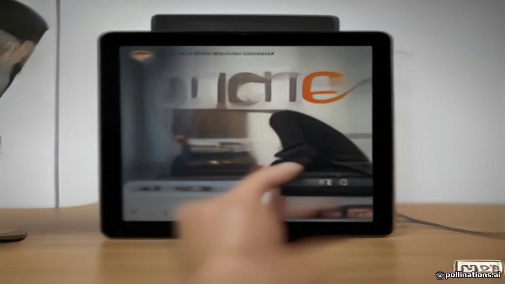 A person using an iPhone to set up a Google Chromecast on a large television in a modern living room.