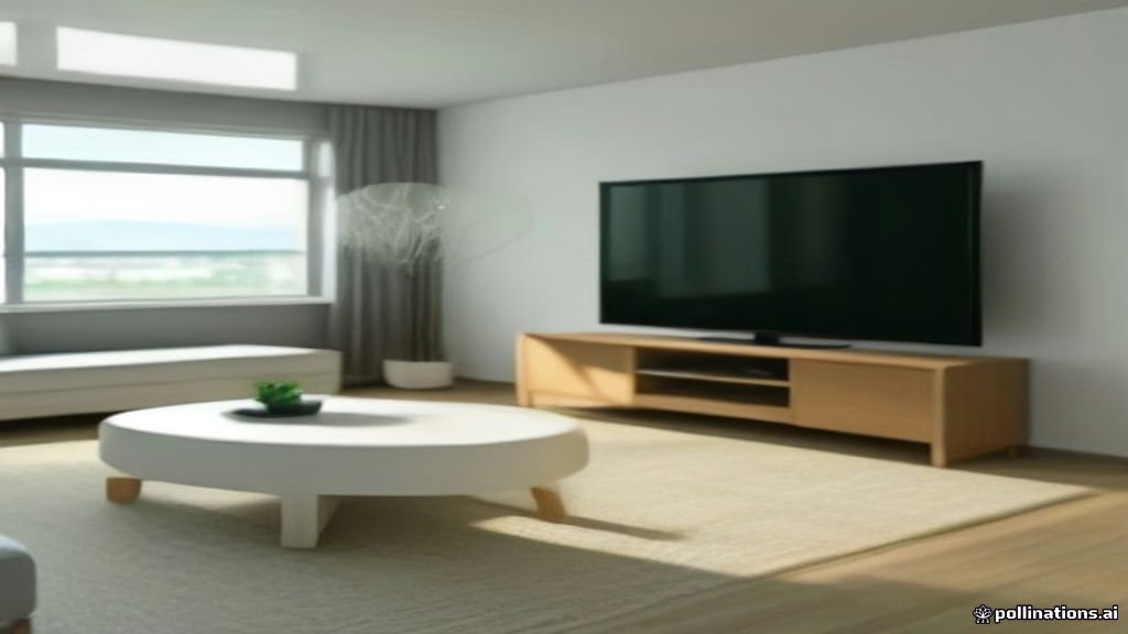 An iPad sitting on a table in front of a smart television screen displaying video content