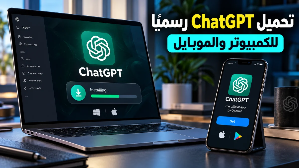 طريقة تحميل chatgpt للكمبيوتر والموبايل بشكل رسمي