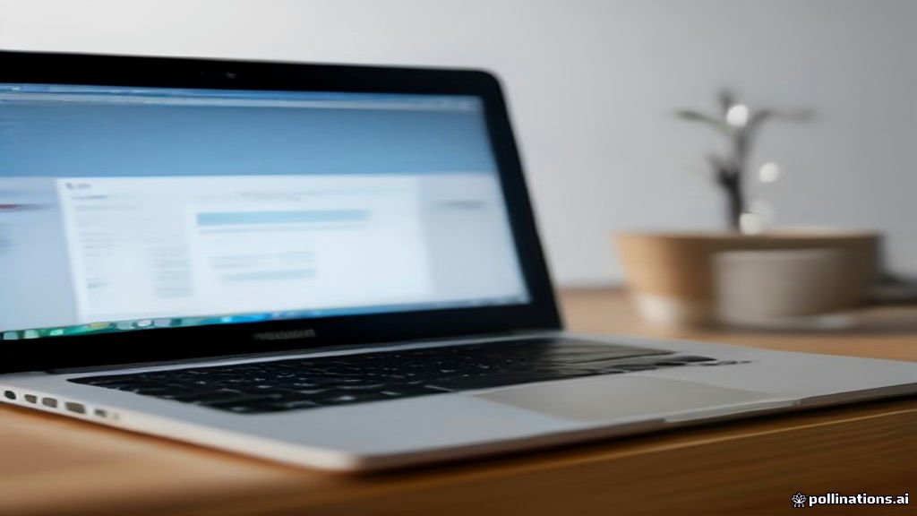 A modern laptop on a desk showing the Windows setup screen