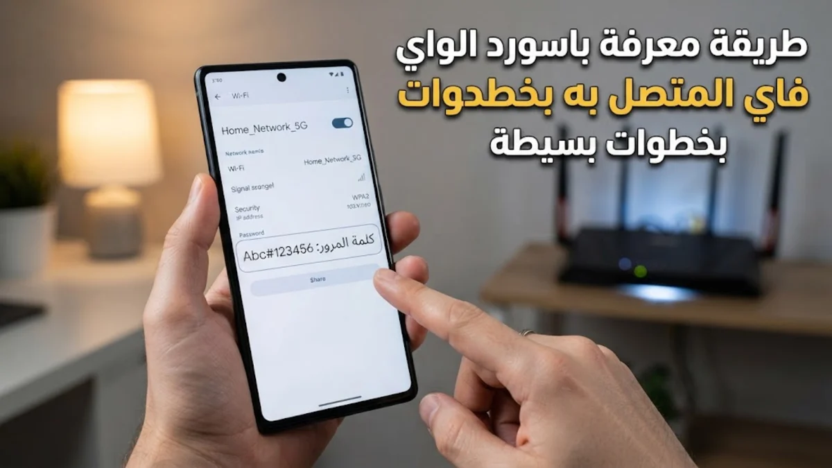 طريقة معرفة باسورد الواي فاي المتصل به بخطوات بسيطة