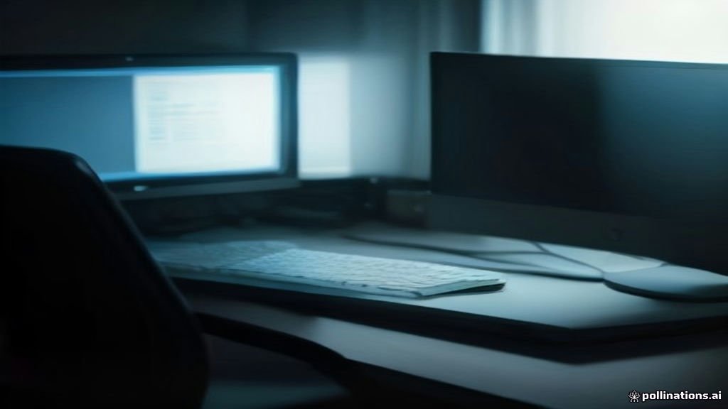 A modern computer workstation showing a blank monitor during troubleshooting
