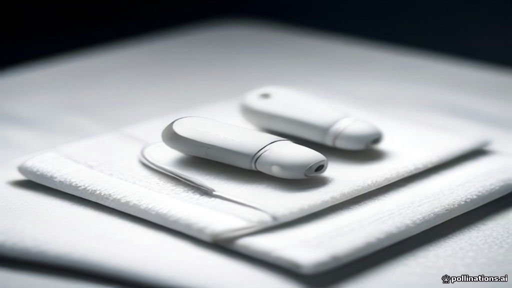 AirPods resting on a microfiber towel after getting wet