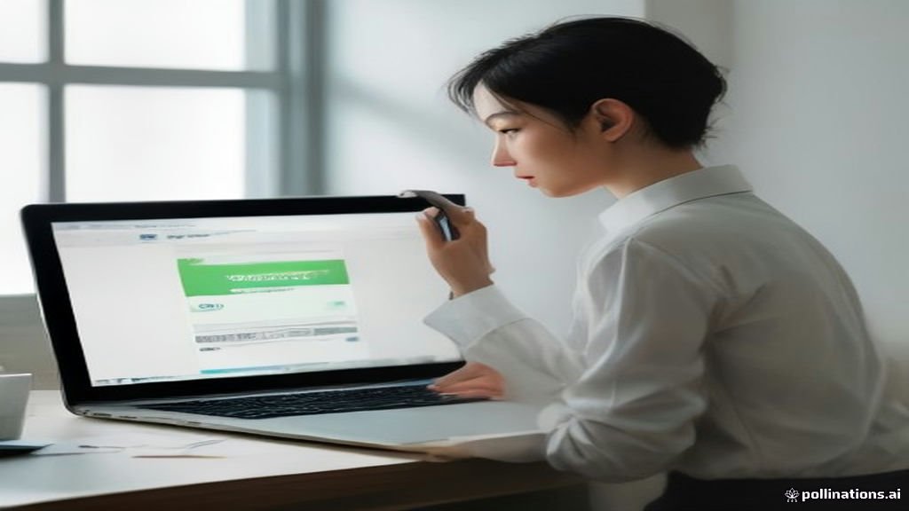 عملية مسح رمز QR لربط حساب واتساب بجهاز كمبيوتر محمول