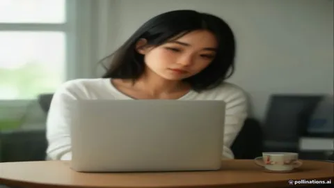 شخص يسجل الدخول إلى منصة الذكاء الاصطناعي عبر الحاسوب