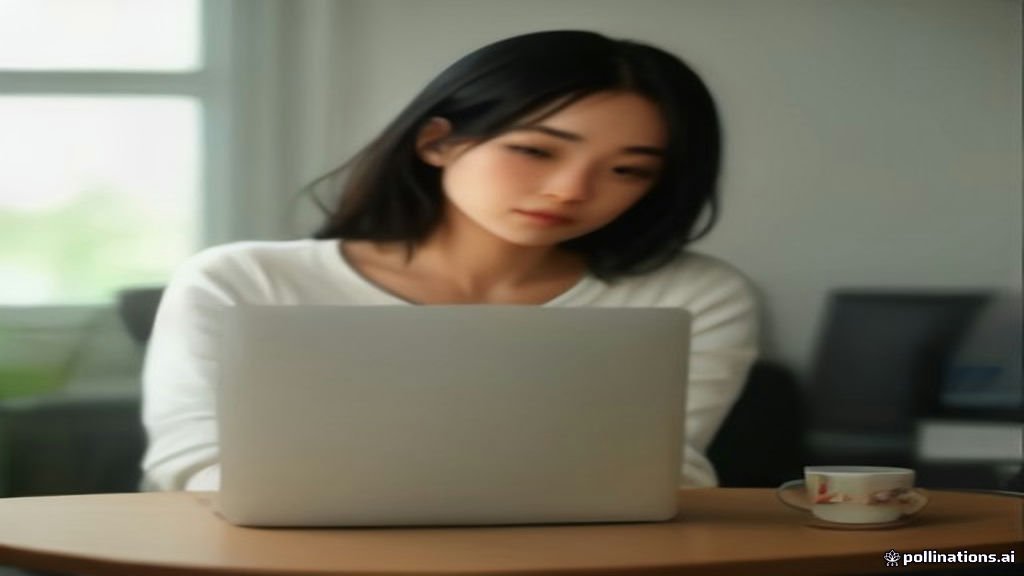 شخص يسجل الدخول إلى منصة الذكاء الاصطناعي عبر الحاسوب
