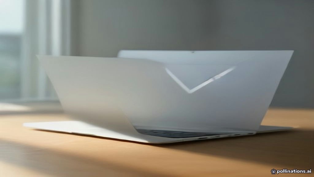 Laptop screen displaying Outlook email settings and automatic reply configuration