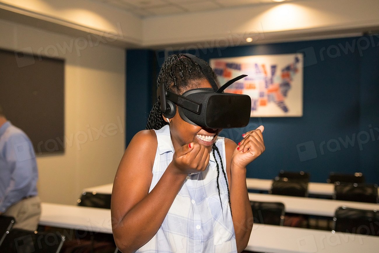 VR headset connected to a gaming PC