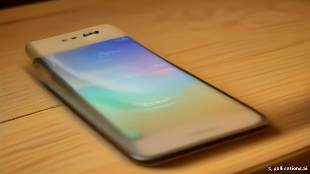 Samsung Galaxy A16 smartphone on a wooden desk