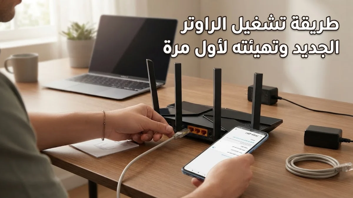طريقة تشغيل الراوتر الجديد وتهيئته لأول مرة