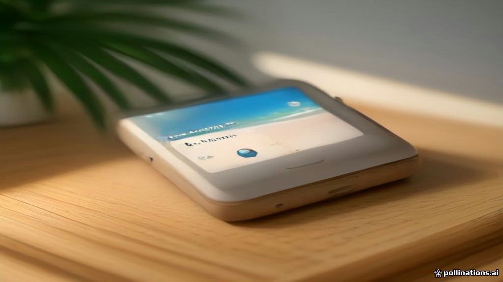 Google Pixel smartphone resting on a desk displaying screen