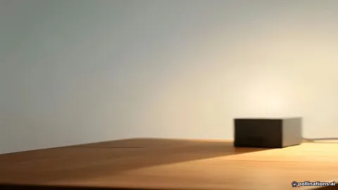 راوتر لاسلكي حديث على مكتب خشبي