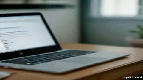 A laptop screen showing a web browser interface.