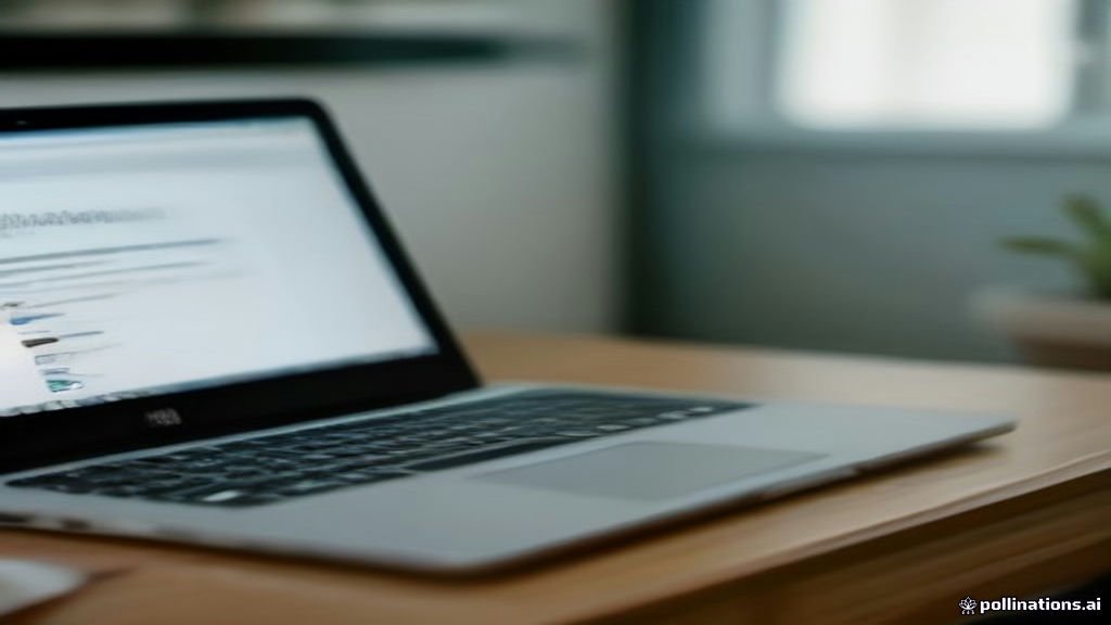 A laptop screen showing a web browser interface.