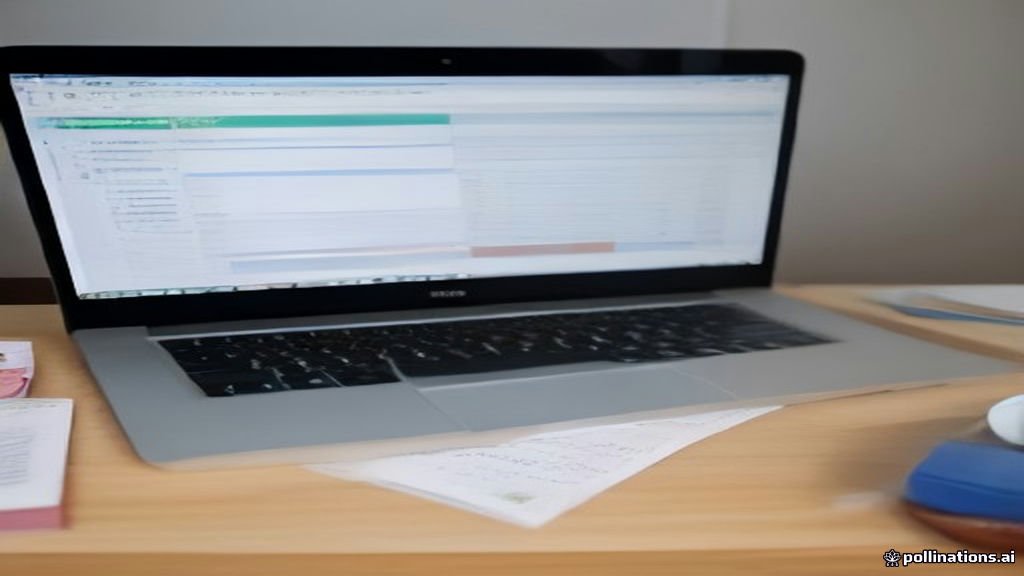 Laptop displaying Microsoft Excel spreadsheet with data analysis charts