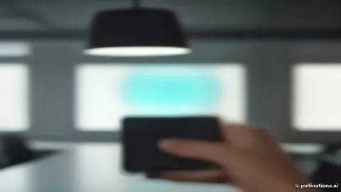 شخص يستخدم تطبيق ChatGPT على هاتف أيفون في بيئة عمل متطورة.