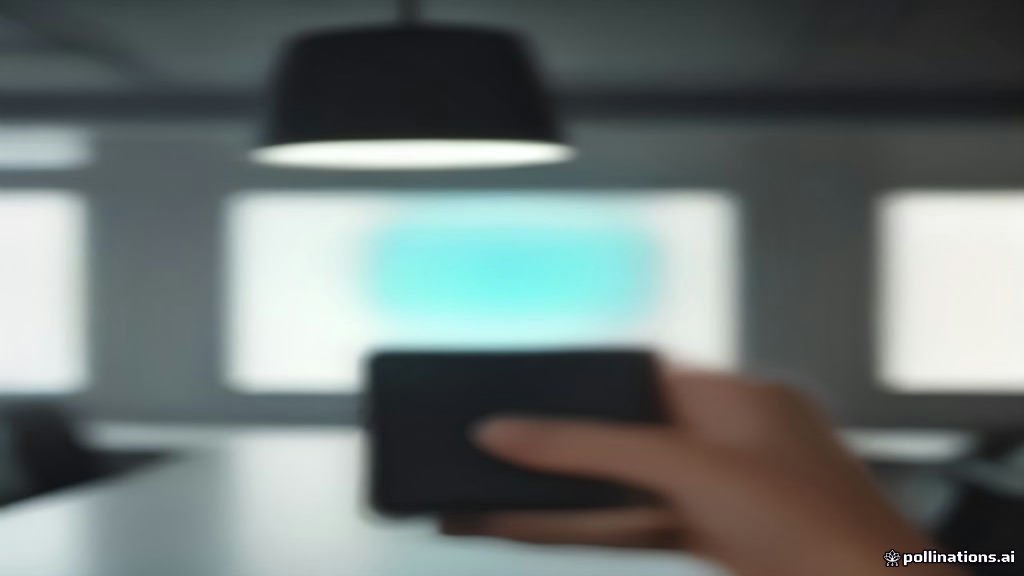 شخص يستخدم تطبيق ChatGPT على هاتف أيفون في بيئة عمل متطورة.