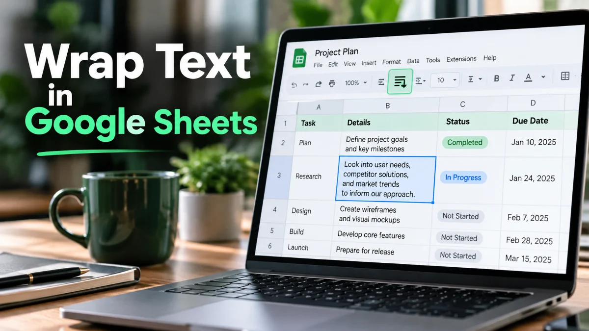 How to Wrap Text in Google Sheets