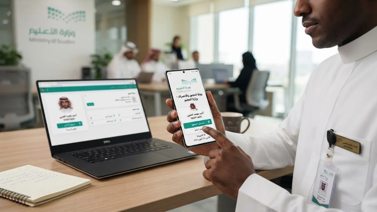 طريقة استخدام برنامج حضوري وزارة التعليم
