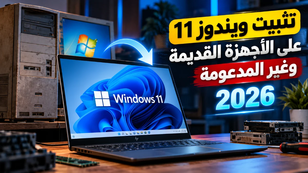 تثبيت ويندوز 11 على الأجهزة القديمة وغير المدعومة 2026