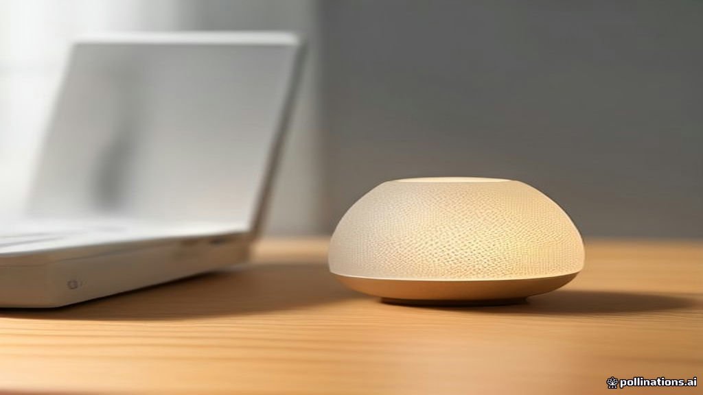 Mesh Wi-Fi router showing a blinking yellow light indicator