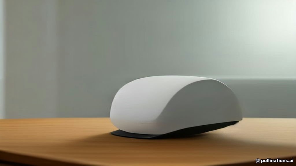 A modern mesh Wi-Fi router on a desk