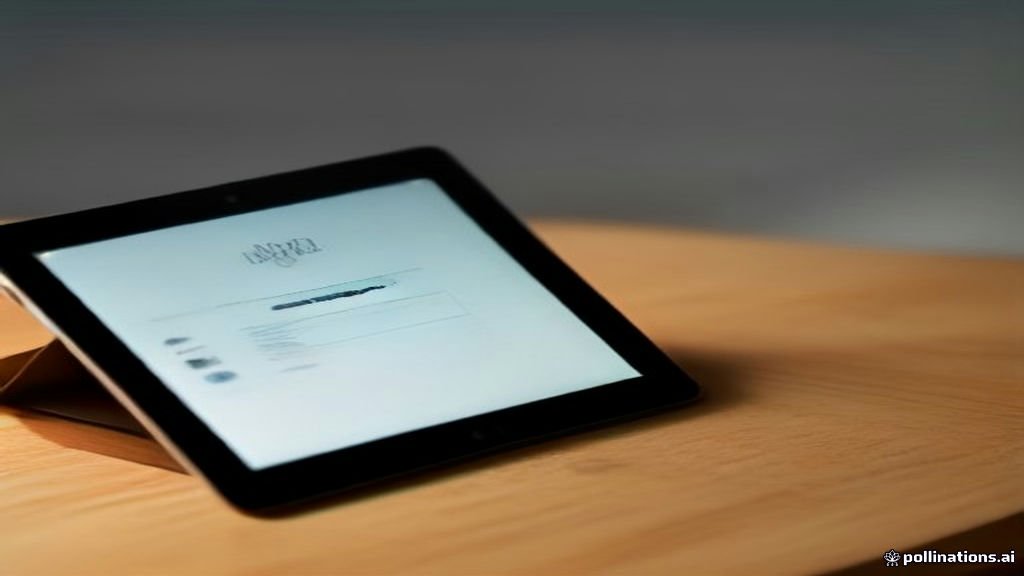 An iPad displaying a password manager app screen on a desk