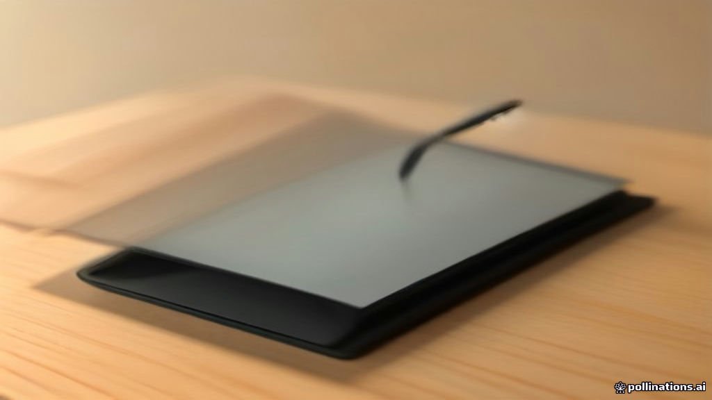 Modern tablet and stylus on a wooden desk