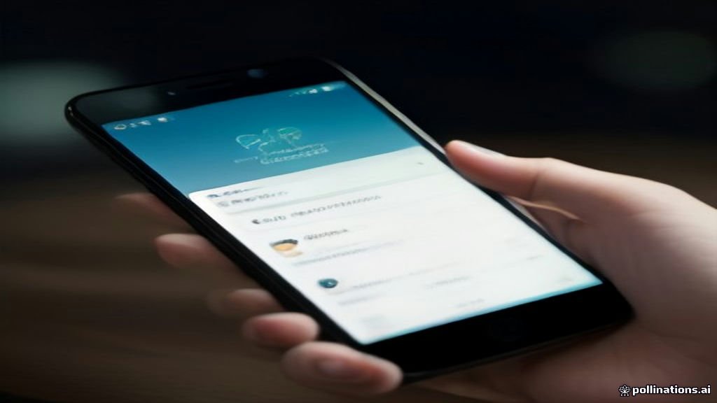 هاتف ذكي يظهر واجهة تطبيق مصرفي مع رسالة خطأ تقنية