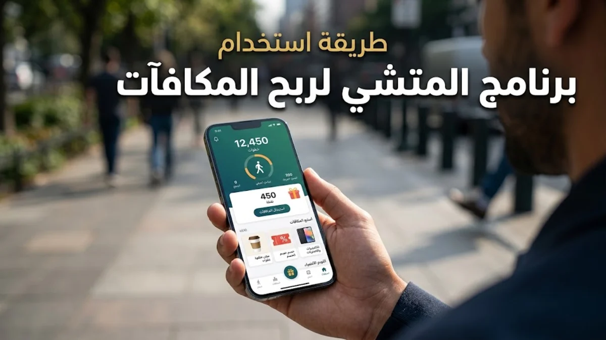 طريقة استخدام برنامج المشي لربح المكافآت