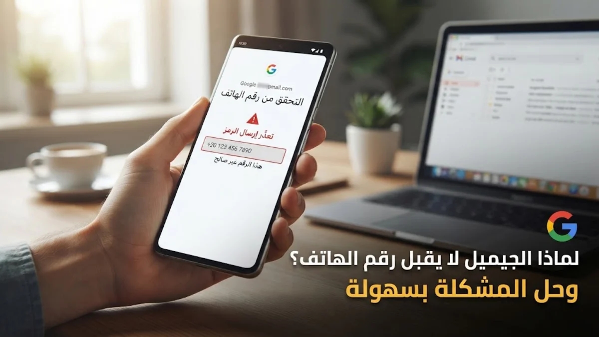 لماذا الجيميل لا يقبل رقم الهاتف وطرق حل المشكلة