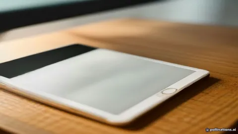 شاشة ايباد تعرض إعدادات تحديث نظام التشغيل