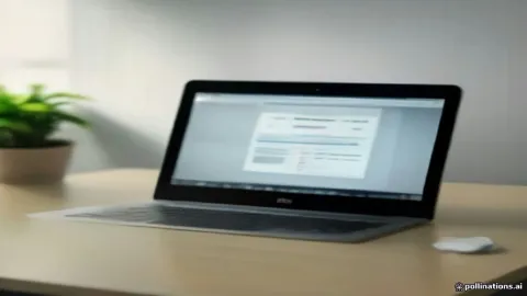 Laptop computer on a desk showing a browser error screen during troubleshooting.