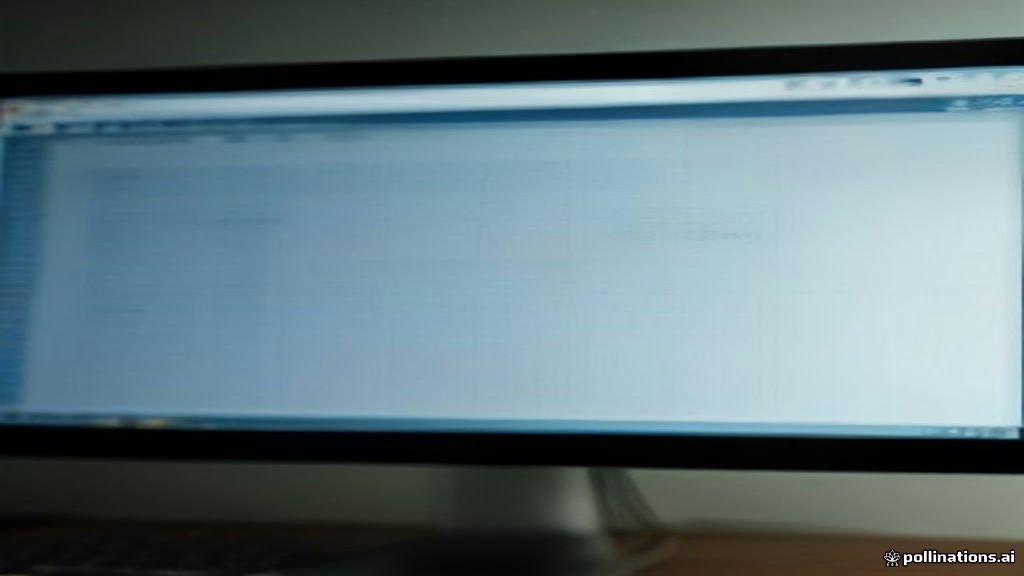 A computer screen showing a blurry Google Sheets document
