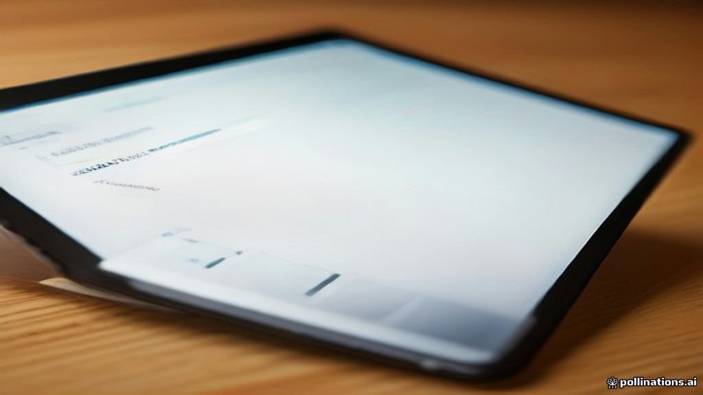 iPad displaying battery usage settings on a wooden table.