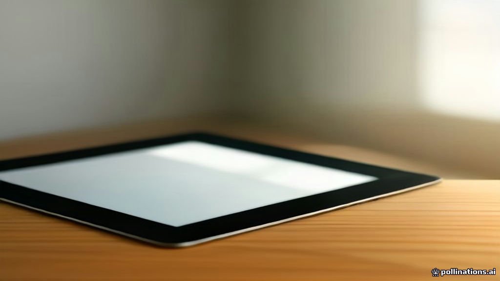 iPad resting on a desk during troubleshooting